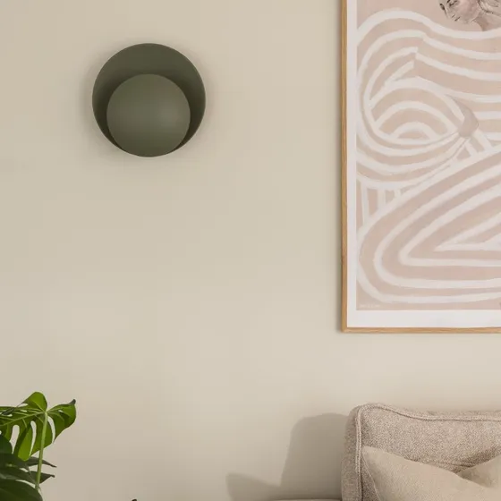 Globen Lighting Applique murale ORBIT verte, métal, Ø 30 cm