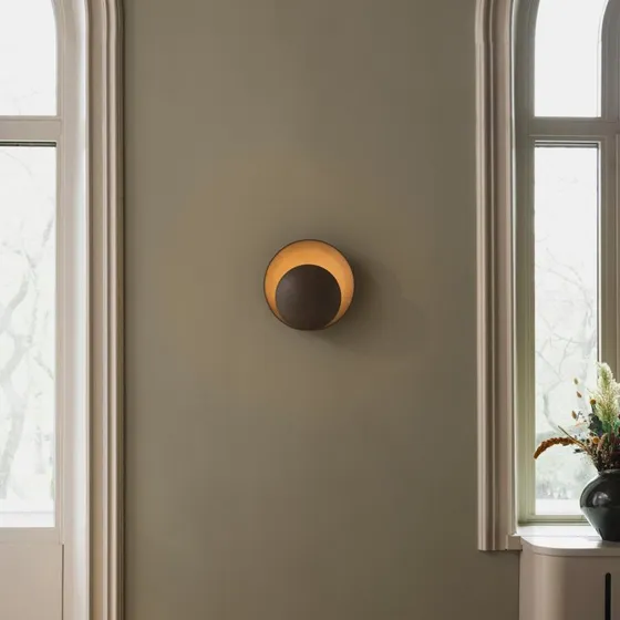 Globen Lighting Applique murale ORBIT, Marron, Ø 30 cm