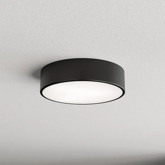 TEMAR LIGHTING Plafonnier Cleo Noir Ø30cm - Design Moderne