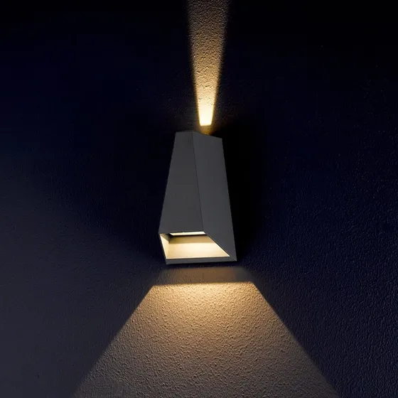 Applique murale extérieure LED Lucande Jendrik, Noir, Aluminium