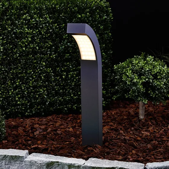 Lucande Lennik Luminaire de Jardin LED 60 cm Anthracite