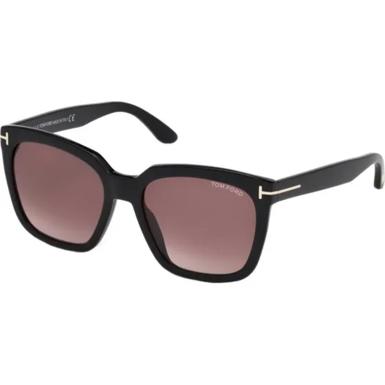 Tom Ford AMARRA FT 0502 Lunettes de Soleil Géométriques Noir et Rouge