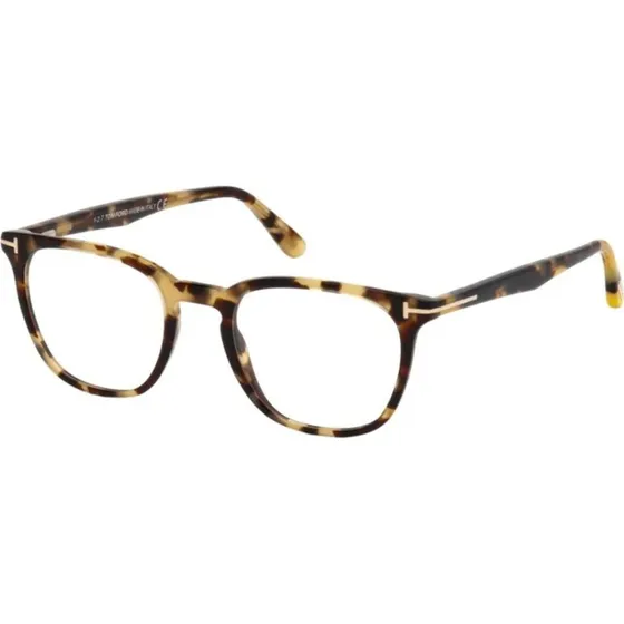 Tom Ford FT 5506 Lunettes de Vue Géométriques Havane Unisexe