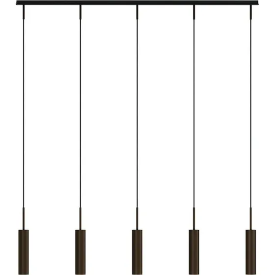 Audo Copenhagen Suspension Tubulaire Rail 5 Lampes - Bronze
