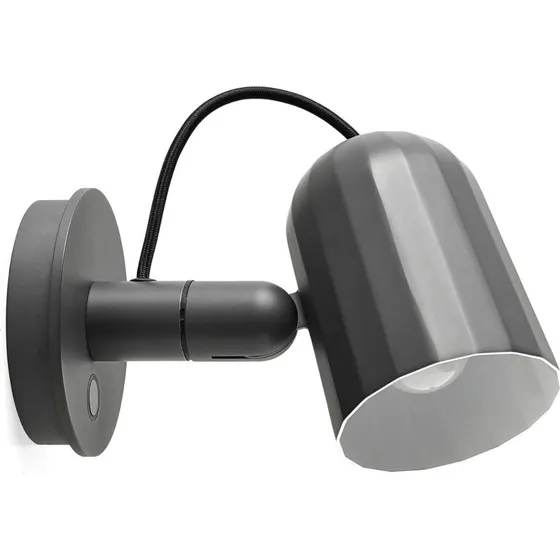 HAY Applique murale Noc Wall Button gris foncé