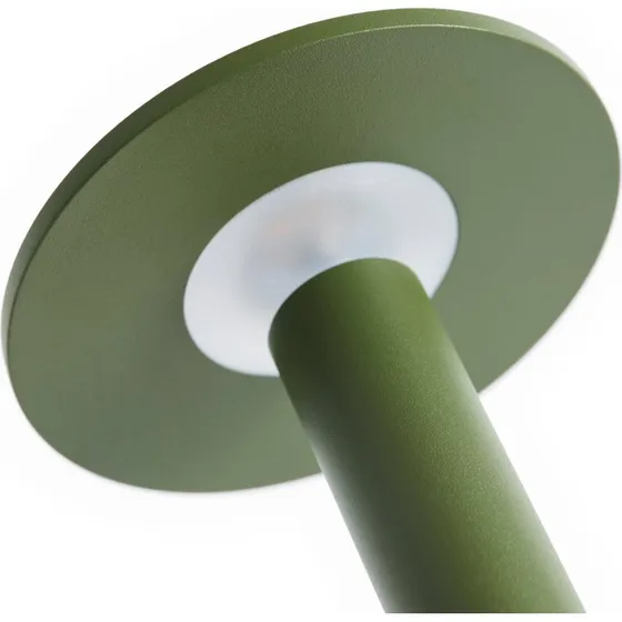 HAY Lampe à poser LED rechargeable Host Portable, Vert Olive, 22 cm