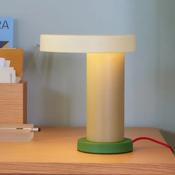 Hübsch Magic Lampe de Table LED - Vert, Ocre et Sable