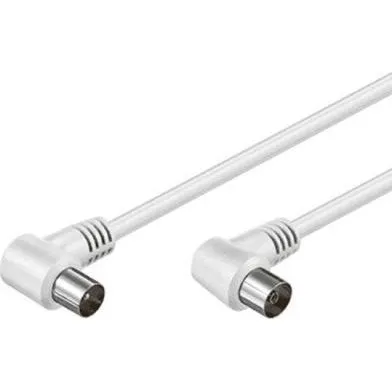 Cble d'antenne coud M/F 75 ohm blanc 1.5 m