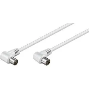 Brand Cble d'antenne coud M/F 75 ohm Blanc 2.5 m