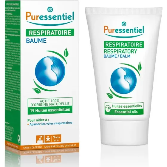 Puressentiel Baume Apaisant Respiratoire aux 19 Huiles Essentielles, 50 ml