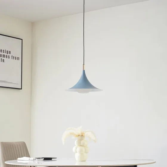 Suspension Lindby Jarl, Bleu, Métal, Ø 35 cm