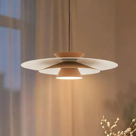 Lucande Suspension LED Livie Kaki/Blanc - Moderne - Aluminium