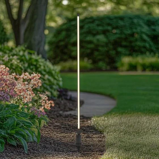 Lindby Neano Borne Lumineuse LED 120 cm - Noir - Aluminium IP65