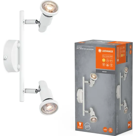 LEDVANCE Spot LED GU10 Blanc 2x3,4 W 927 DIM