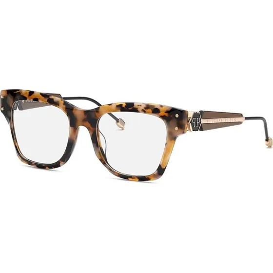 Philipp Plein Plein Queen VPP125S Lunettes de Vue Carrées Havane