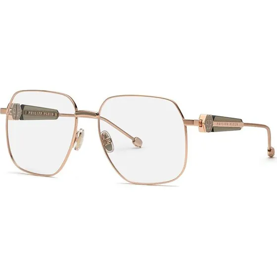 Philipp Plein Lunettes de Vue Plein Queen VPP126S Dorées Géométriques