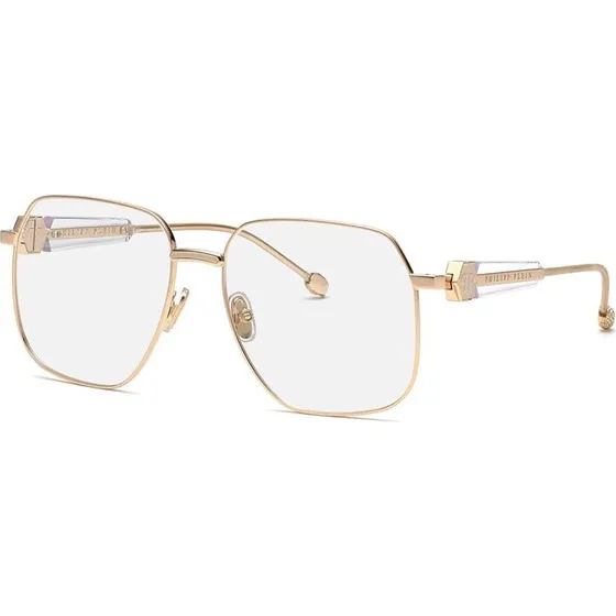 Philipp Plein Lunettes de Vue Plein Queen VPP126S Or Rose Géométriques
