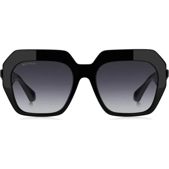 Etro 0043/S Lunettes de Soleil Oversize Femme - Noir et Gris