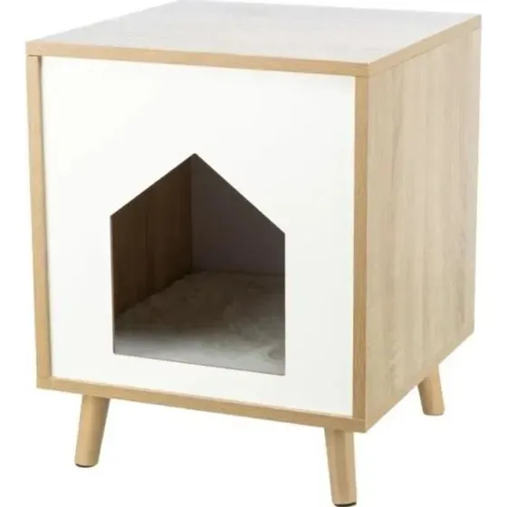 TRIXIE Isa - Abri pour chat 40x50x40 cm brun clair/blanc