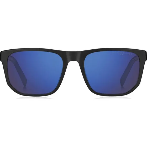 Tommy Hilfiger TH 2200/S Lunettes de Soleil Homme Noires Rectangulaires