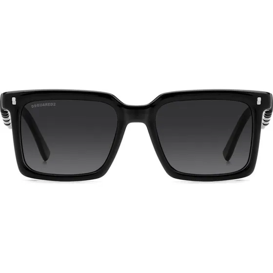 Dsquared2 Icon 0025/S Lunettes de Soleil Homme Rectangulaires Noires