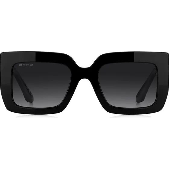 Etro 0108/S Lunettes de Soleil Rectangulaires pour Femme - Noir