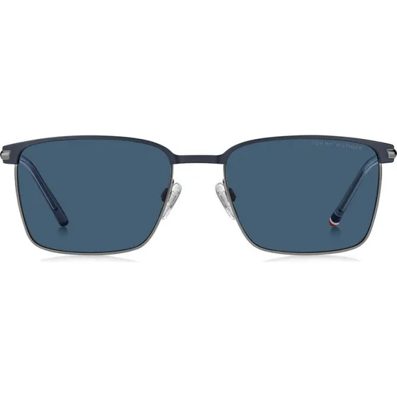 Tommy Hilfiger TH 2329/S Lunettes de Soleil Carrées Bleues Homme