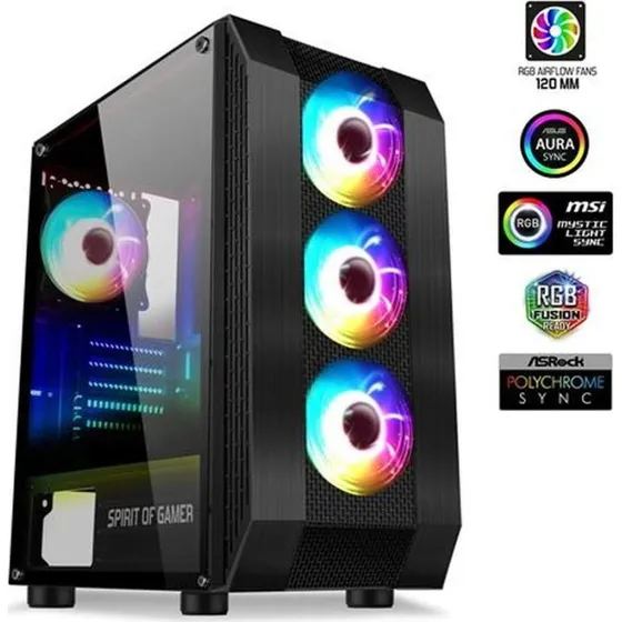 Spirit of Gamer Rogue VI ATX Moyen Tour Noir RGB