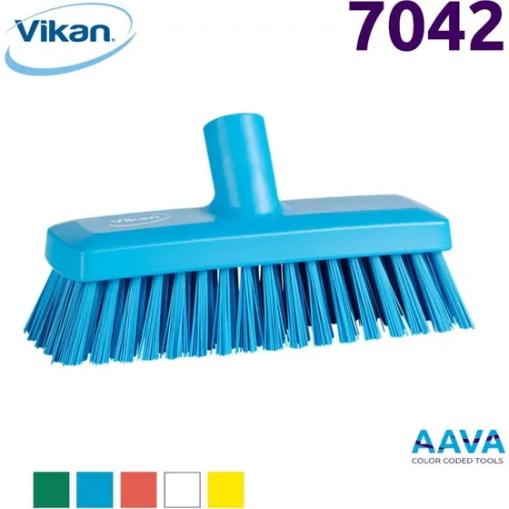 Vikan Brosse Sol/Mur Compacte 22 cm Bleu