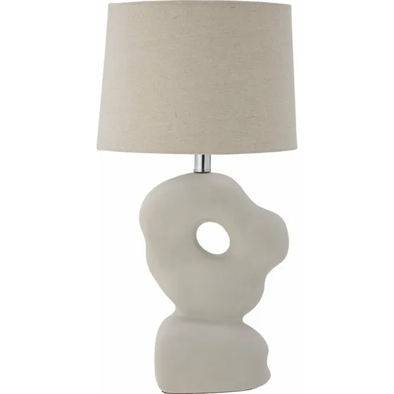 Bloomingville Lampe de table Cathy en grès blanc