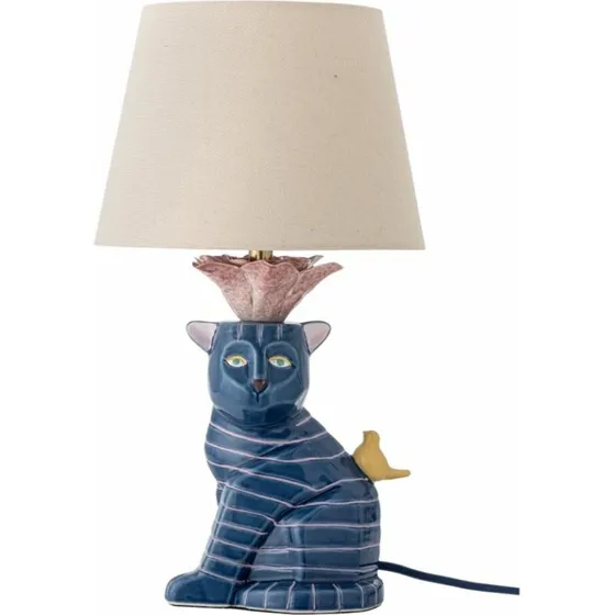 Bloomingville Lampe de table Eri bleue en grès