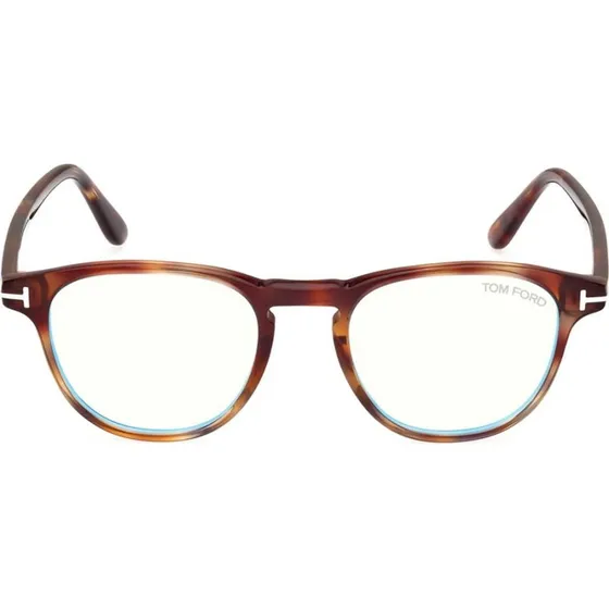 Tom Ford FT5899-B Blue Block Lunettes de Vue Homme Havane Carrées