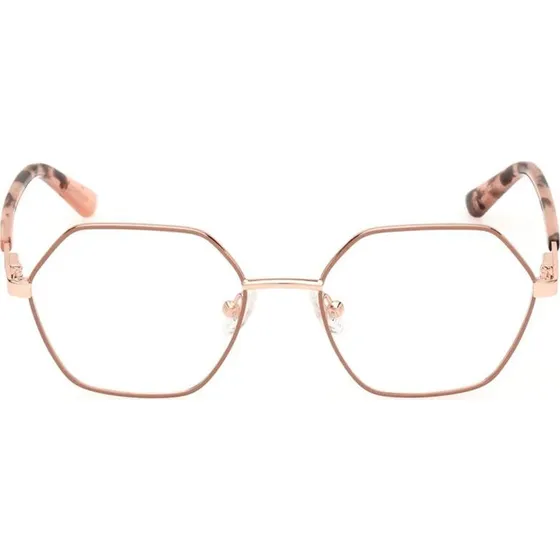 Guess GU8275 Lunettes de Vue Géométriques Marron/Beige