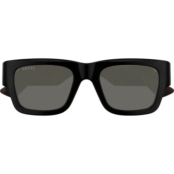 Gucci GG1668S Lunettes de Soleil Homme Carrées Noires et Grises