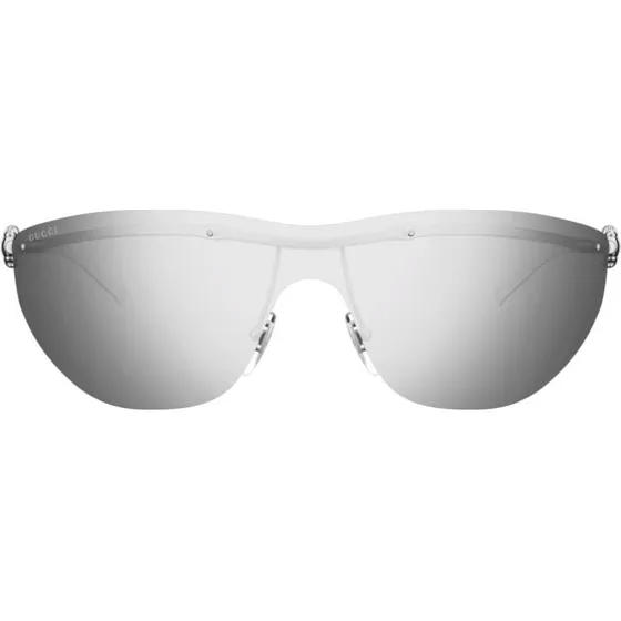 Gucci GG1700S Lunettes de Soleil Masque Argentées pour Femme