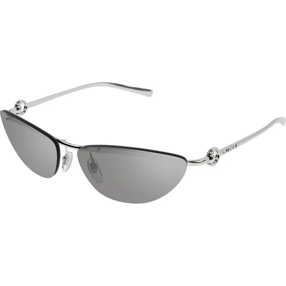 Gucci GG1701S Lunettes de Soleil Cat Eye Argentées
