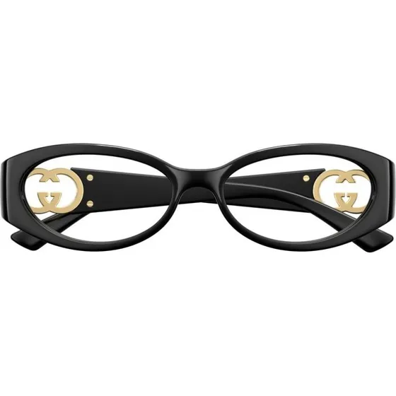 Gucci GG1693O Lunettes de Vue Ovales Noires pour Femme