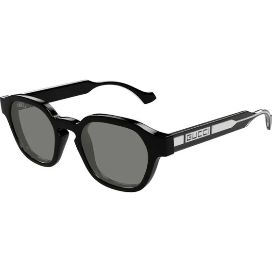 Gucci GG1730S Lunettes de Soleil Homme Pantos Noir et Gris