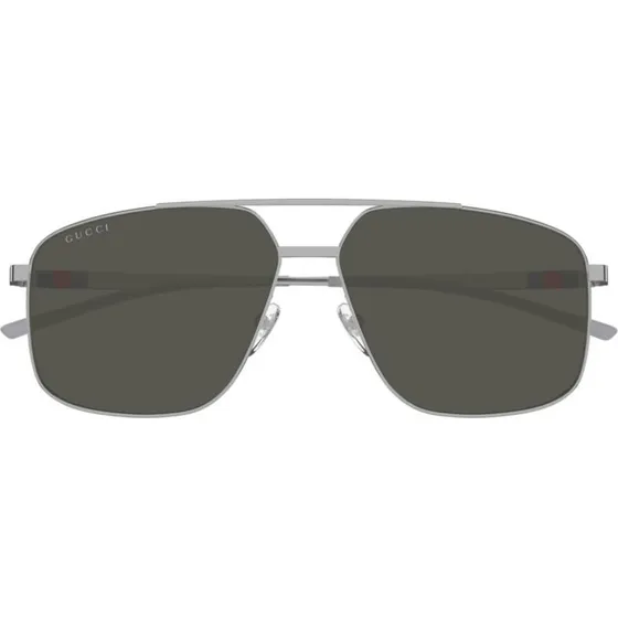Gucci GG1676S Lunettes de Soleil Pilote Homme Argentées et Grises