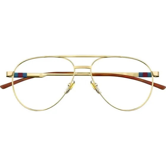 Gucci GG1679O Lunettes de Vue Pilote Homme Doré