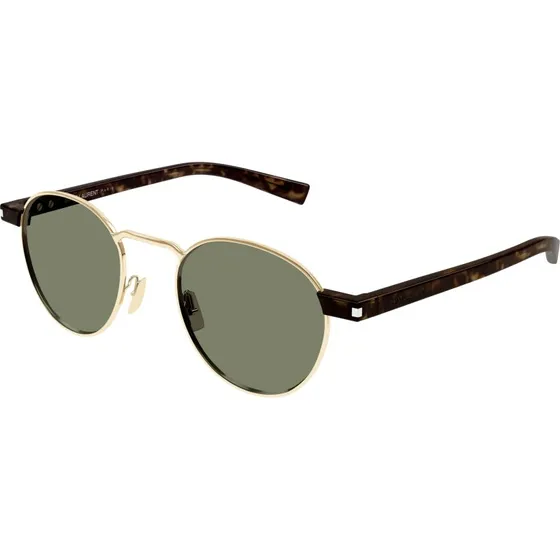 Saint Laurent SL 707 Lunettes de Soleil Rondes Dorées et Vertes