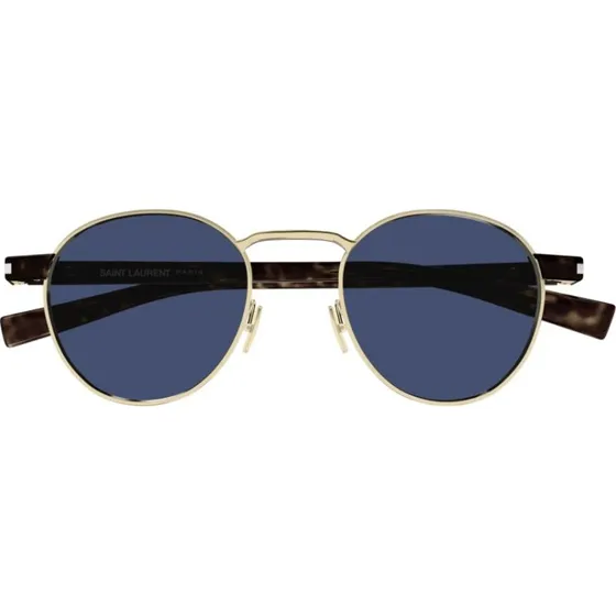 Saint Laurent SL 707 Lunettes de Soleil Homme Rondes Dorées et Bleues