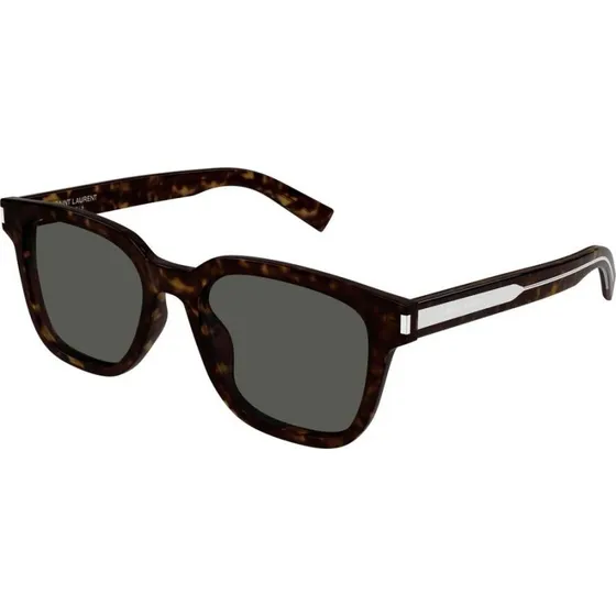 Saint Laurent SL 711 Lunettes de Soleil Homme Havane Carré Gris