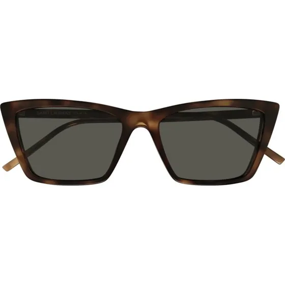Saint Laurent SL 737 Mica Thin Lunettes de Soleil Carrées Havane