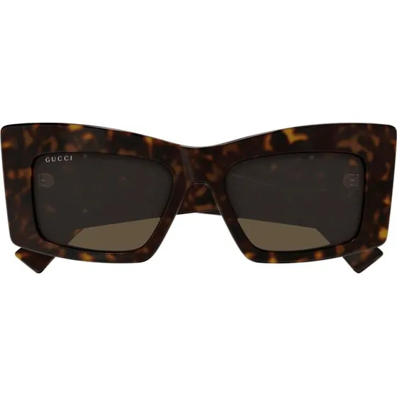 Gucci GG1842S Lunettes de Soleil Papillon Havana Marron 53mm