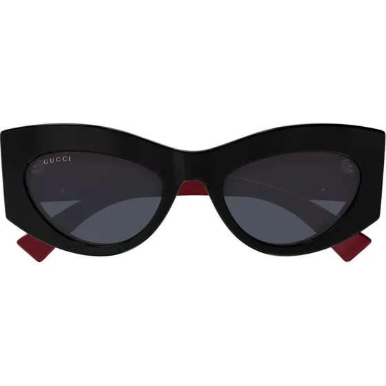 Gucci GG1843S Lunettes de Soleil Œil de Chat Rouge et Gris 53mm