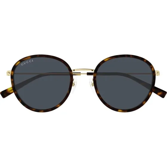 Gucci GG1849S Lunettes de Soleil Rondes Havane et Verres Bleus