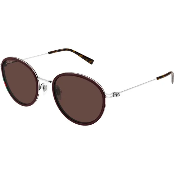 Gucci GG1849S Lunettes de Soleil Rondes Marron pour Femme