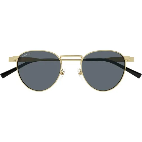 Gucci GG1875S Lunettes de Soleil Homme Rondes Noires et Grises