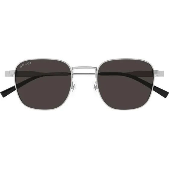 Gucci GG1876S Lunettes de Soleil Rondes Argentées pour Homme